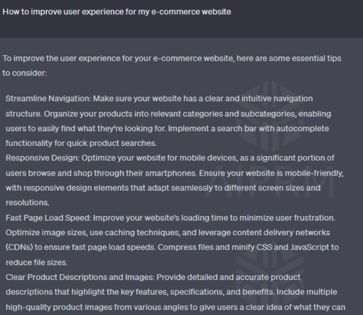 User Experience Optimisation